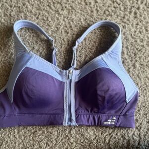 Purple Front-Zip Women's Swim Top